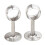 2 Pieces Stainless Steel Wardrobe Pipe Lever Rod Holder Socket Bracket 3