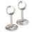 2 Pieces Stainless Steel Wardrobe Pipe Lever Rod Holder Socket Bracket 3