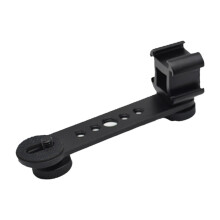 Triple Cold Shoe Mount Plate Microphone Stand Extension Bracket 120x30