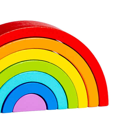 Wooden Rainbow Stacker Arch Bridge Playset Stacking Toys for Activity 2
