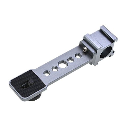 Triple Cold Shoe Mount Plate Microphone Stand Extension Bracket 120x28