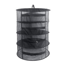 Black Plant Flower Herb Drying Net Dryer Mesh Rack with Zipper 4-Layer