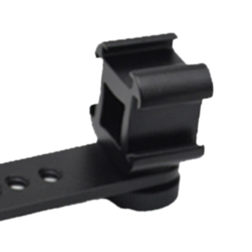 Triple Cold Shoe Mount Plate Microphone Stand Extension Bracket 120x30 2