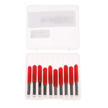 10 Pieces Tungsten Steel Engraving Bits CNC Router Tool 0.1mm 30 Degre