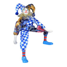 Figure Doll Ornaments Clown Doll Hand Painted for holiday Room