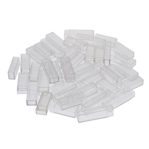 20 Pieces Clear Plastic Blade Storage Case Mini Storage Box Office 8.5