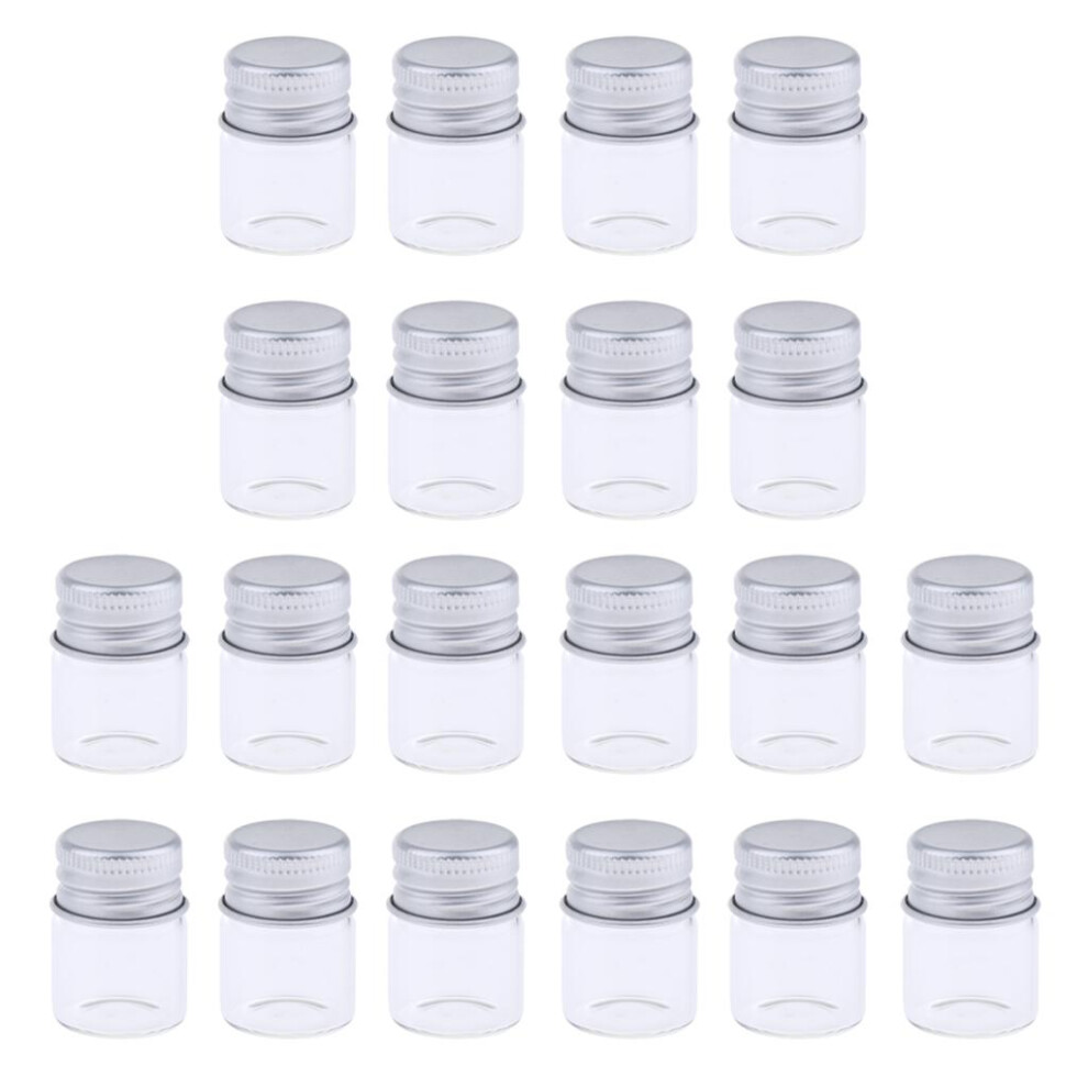 20X Empty Refillable Cosmetic Container Bottle Round Glass Jar Canning