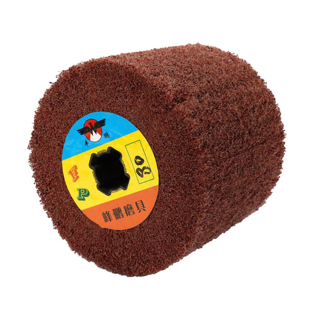 1Pc Non-Woven Abrasive Flap Wire Drawing Polishing Burnishing Wheel 80 6902696560803