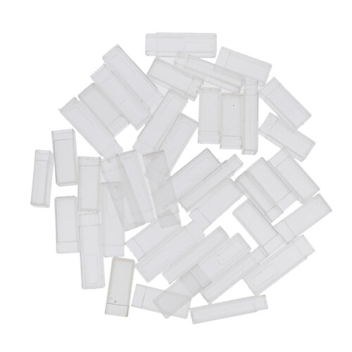 20 Pieces Clear Plastic Blade Storage Case Mini Storage Box Office 8.5 2