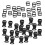 40 Pieces  Side Release Buckle + Tri-Glide Slider for Backpack Strap 2 3