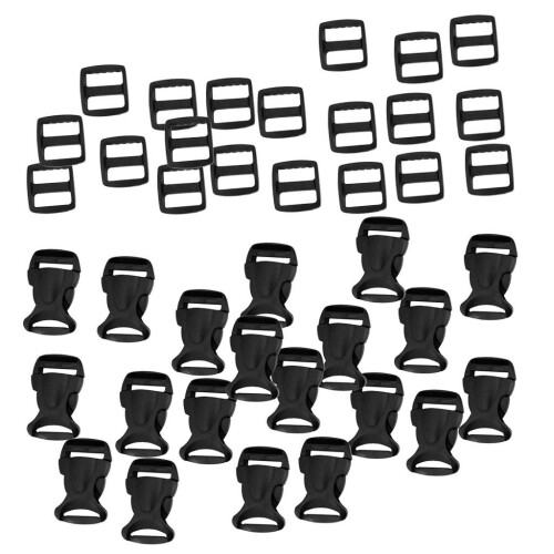 40 Pieces  Side Release Buckle + Tri-Glide Slider for Backpack Strap 2 2