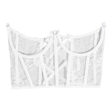 Lace Corset Belt Fashion Open Cup Bustier for Women Decorative Waist C