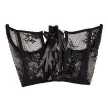 Lace Corset Belt Fashion Open Cup Bustier for Women Decorative Waist C