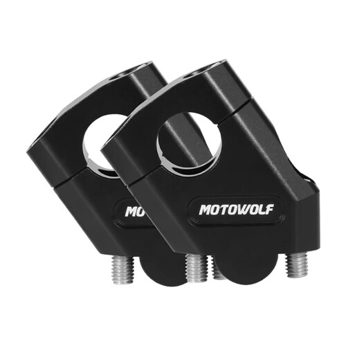 Universal Motorcycle Aluminum Handle Bar Riser Bar Mount Bracket Black 1