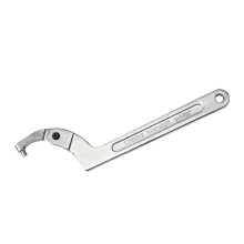 Chrome Vanadium Adjustable Spanner Hook Wrench Tool 19-51mm Round Head