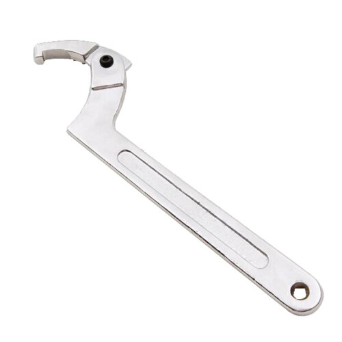 Chrome Vanadium Adjustable Spanner Hook Wrench Tool 19-51mm Square Hea