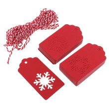 100pcs Snowflake Paper Price Tags Labels Christmas Hanging Gift Tags R