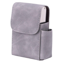 Cigarette Lighter Holder Hard Case Pouch 20 Cigarettes No Texture Grey