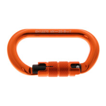Oval Climbing Carabiner 25KN Aluminum Auto Locking Carabiner orange