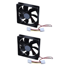 2X 120mm x 25mm  24V 4Pin Huelsen Lager Computer Kasten Kuehlventilator