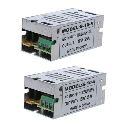 2X AC 110-240V Zu  5V Schaltnetzteil  S-A10-05