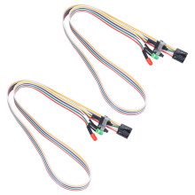 2X Cavo D’Interruttore di Ripristino di ATX Alimentazione per Cassa del PC con Il HDD LED Rosso E Verde di 20mm.