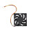 2pcs 70X70mm 12V 3-Pin PC Computer Case CPU  Brushless Cooler Cooling Fan Black 7
