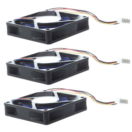 3X 12V  32 70mm 4-Pin Computer Case CFM PWM CPU PC Fan  & Black