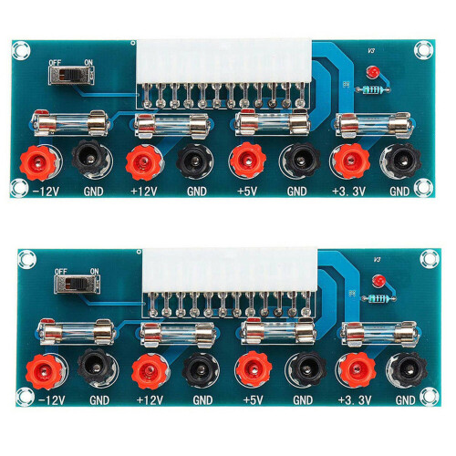 2X 24 Pins Atx Benchtop Board Computer PC Netzteil Breakout Adapter Modul 1