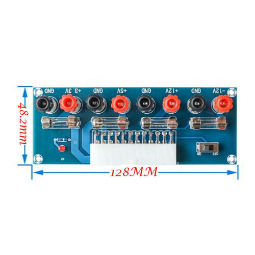 2X 24 Pins Atx Benchtop Board Computer Pc Power Supply Breakout Adapter Module 2
