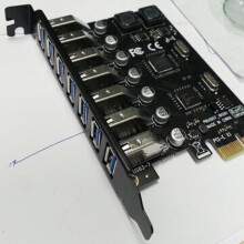 3X USB 3.0 PCI-E Expansion Card Adapter 7 Hub Adapter External Controller PCI-E Extender PCI Express Card