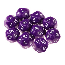 10pcs 16 Sided D16 14mm Acrylic Opaque Dice for Role Playing Game RPG