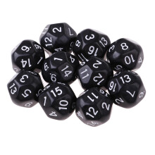 10pcs 16 Sided D16 14mm Acrylic Opaque Dice for Role Playing Game RPG