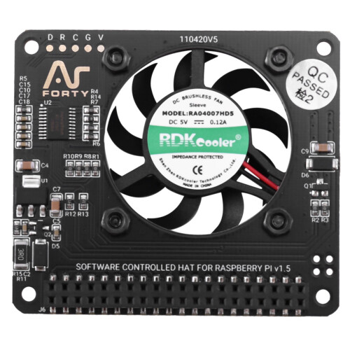 2X Argon Fan HAT for Raspberry Pi 4/ 3 Cooling Fan with Software Adjustable Speed / 40mm  Fan for Raspberry Pi4 1