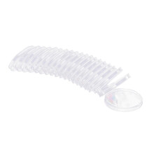 20pcs Clear Round Plastic Coin Capsules Container Storage Holder Case