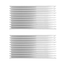 2X Silver Tone Aluminium Radiator Heatsink Heat Sink 100X50X30mm