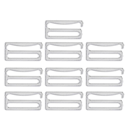 10pcs Alloy Replacement Bra Strap Slide Hook Fig 9 Lingerie Adjuster 2 1