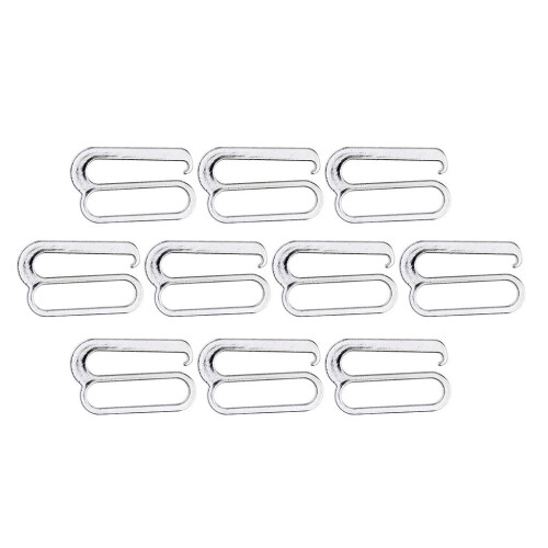 10pcs Alloy Replacement Bra Strap Slide Hook Fig 9 Lingerie Adjuster 2 2
