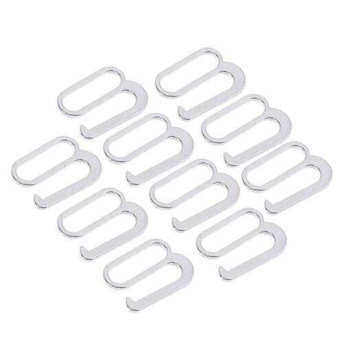 10pcs Alloy Replacement Bra Strap Slide Hook Fig 9 Lingerie Adjuster 2