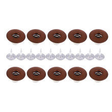 10 Sets Metal Press Stud Snap Button Fastener for Leather Craft Copper