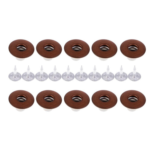 10 Sets Metal Press Stud Snap Button Fastener for Leather Craft Copper