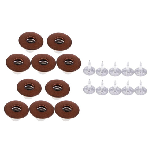 10 Sets Metal Press Stud Snap Button Fastener for Leather Craft Copper 2