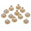 6 Pieces Solid Brass Nail Rivet Stud Button for Belt Bag Leather Craft 1