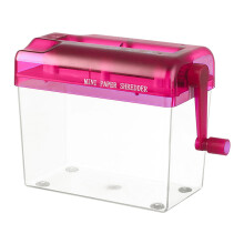 Manual Paper Shredder Compact Handheld Design for Secure Bills and Documents Disposal, Red