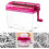 Manual Paper Shredder Compact Handheld Design for Secure Bills and Documents Disposal, Red 3