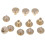 6 Pieces Solid Brass Nail Rivet Stud Button for Belt Bag Leather Craft 2