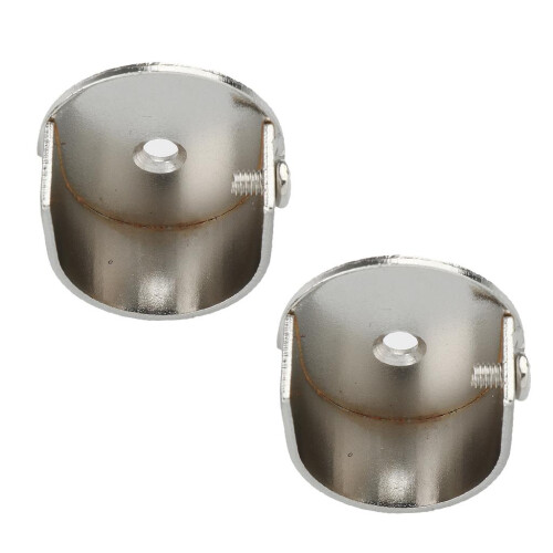 2x Recess Bracket Curtain Rail Support Curtain Pole Bracket Wall Mount 2