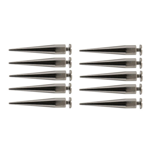 10pcs Rivet Cone Studs Rock Spikes Spots Leather Craft DIY Grey Black