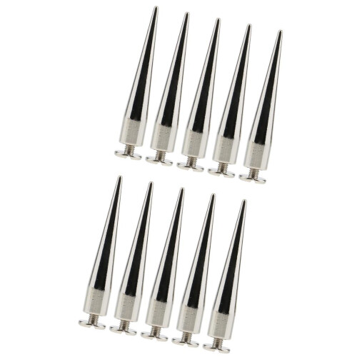 10pcs Rivet Cone Studs Rock Spikes Spots Leather Craft DIY Silver 1