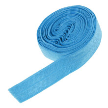 2.7M 5/8"15mm Elastic Spandex Satin Band Hair Ties Accessories Blue